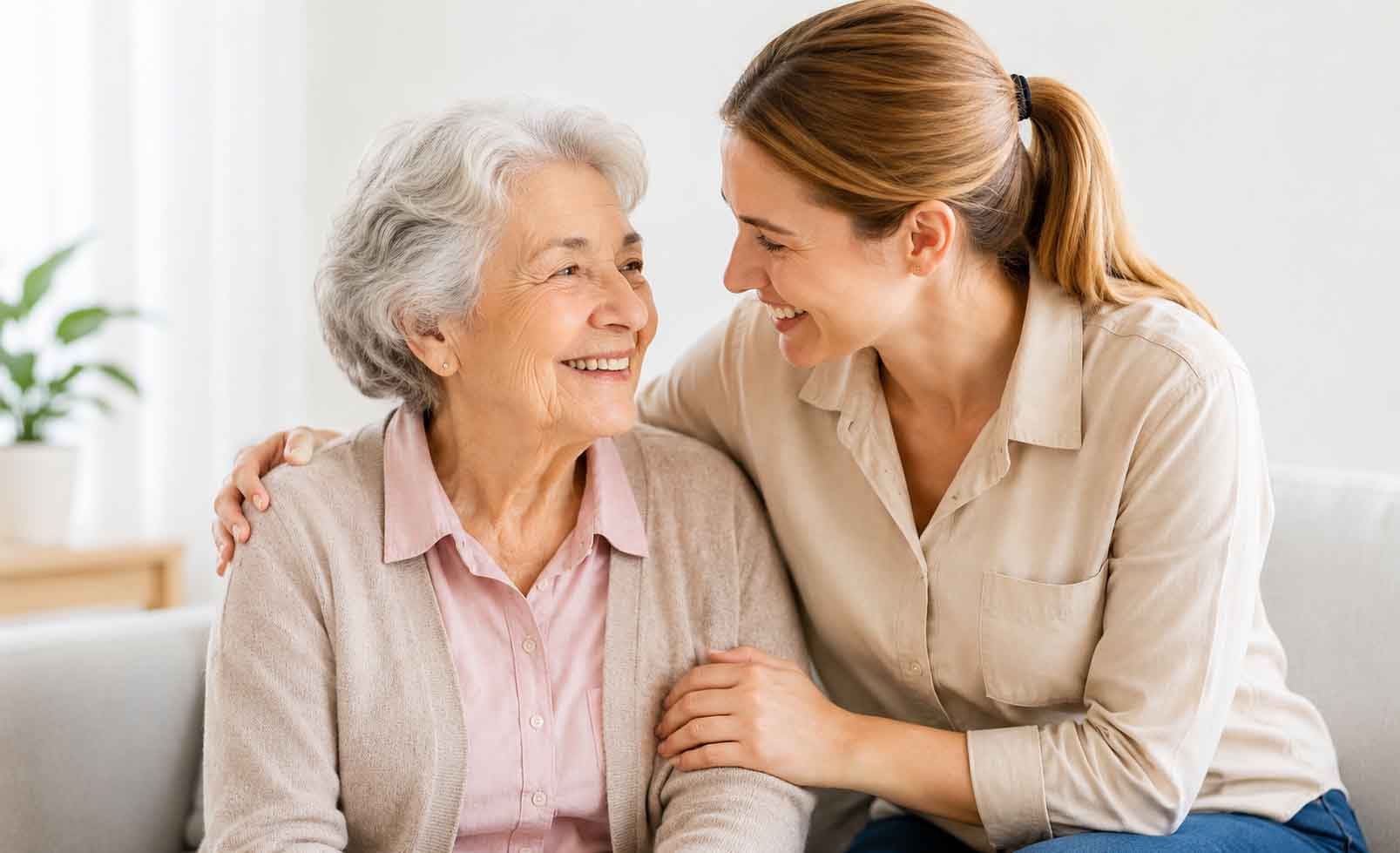 Nirvana Home Care team supporting a participant at home